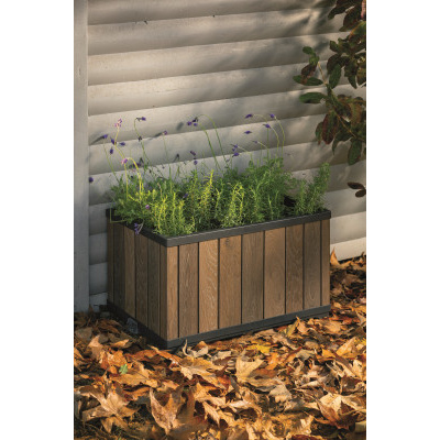 Keter Květináč Deco obdélníkový Ořech, 45,5x76x45,5 cm